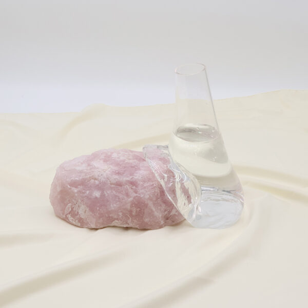 Beautiful Vase on Rose Quartz Crystal PK-L628 - Image 6