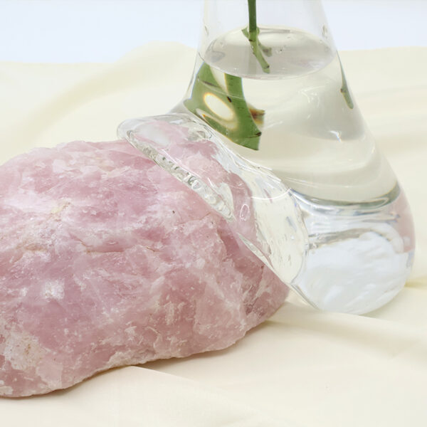 Beautiful Vase on Rose Quartz Crystal PK-L628 - Image 4