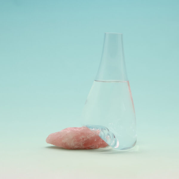 Beautiful Vase on Rose Quartz Crystal PK-S128 - Image 5